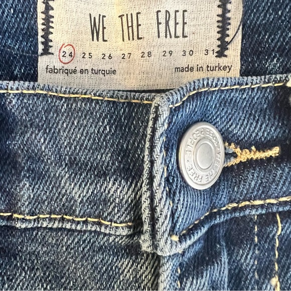 Free People About A Girl Distressed Stretch Jeans high rise size 24 NWT - Picture 6 of 8